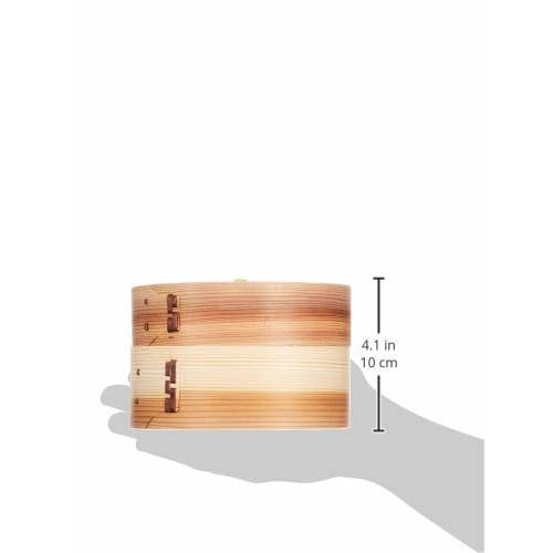 PEARL METAL Chinese Steamer, 15cm, Steamer for Vegetables, Shumai, and Xiaolongbao, Made with Natural Wood and Bamboo, Wanosato H-5712