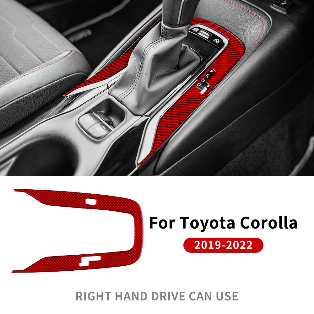 Настоящая мягкая карбоновая наклейка RHD LHD для Toyota Corolla 2019 2020 2025 2025 2025 2025 Аксессуары для центральной консоли и переключения передач