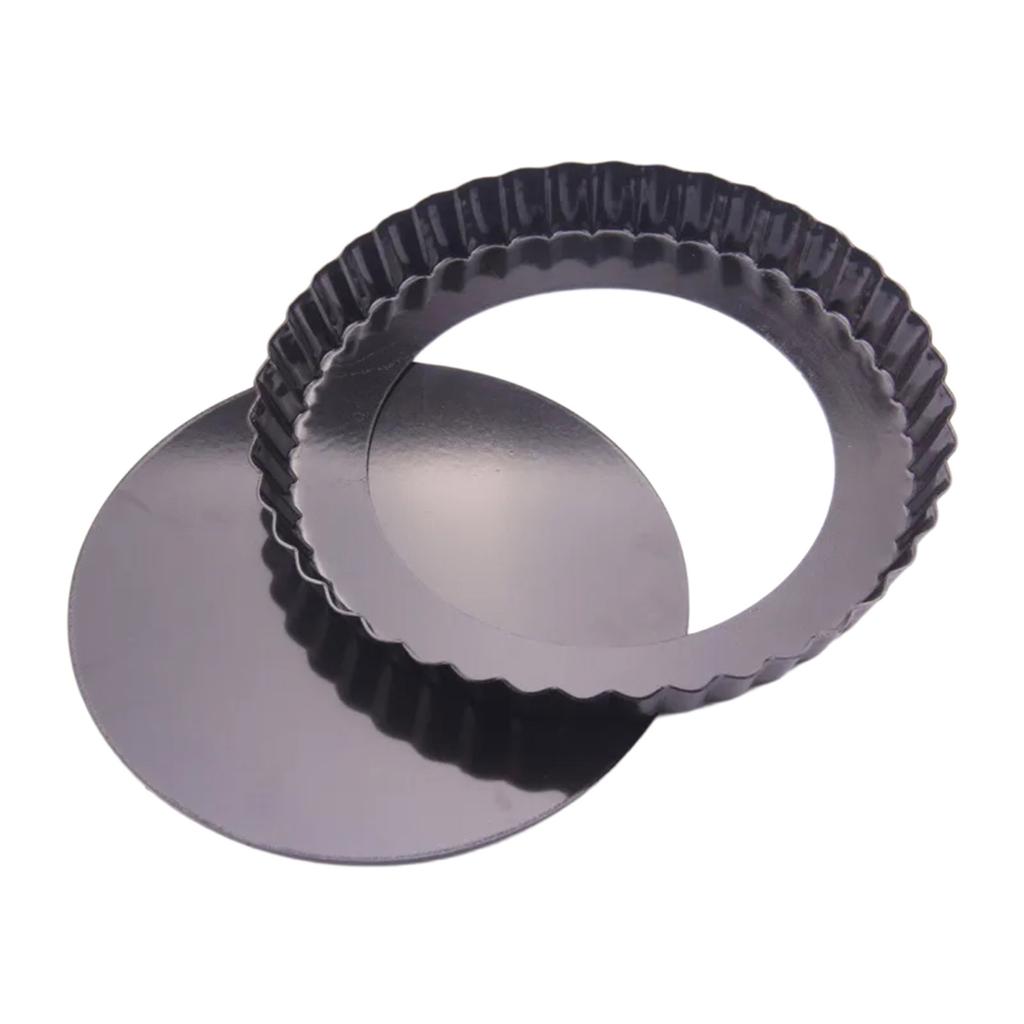 Прочная форма для тарта, съемное дно, антипригарная форма для киша, рифленые края, круглый противень для выпечки, можно мыть в посудомоечной машине