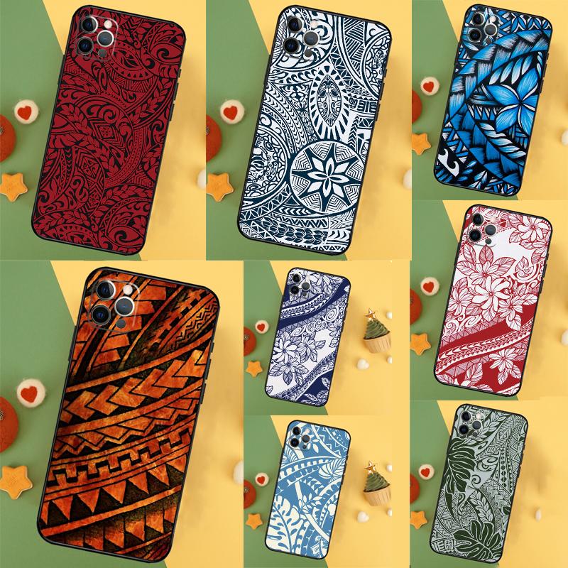 Maori Polynesian Samoan Tribal Case For iPhone 17 16 15 13 12 11 14 Pro Max Mini Plus 16e 17 Air Bumper Cover Accessories