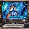 Wall Hanging Tapestry Custom NameDragon Ball Pattern Personalized Printed Fabric Wall Decor
