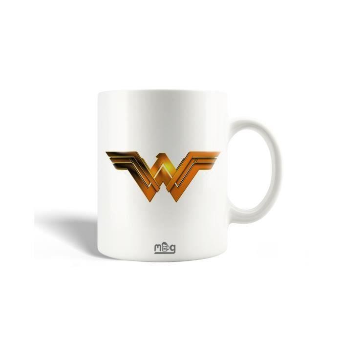 Mug - Wonder Woman - Gold Logo - Ceramic - 30cl - Dishwasher Safe