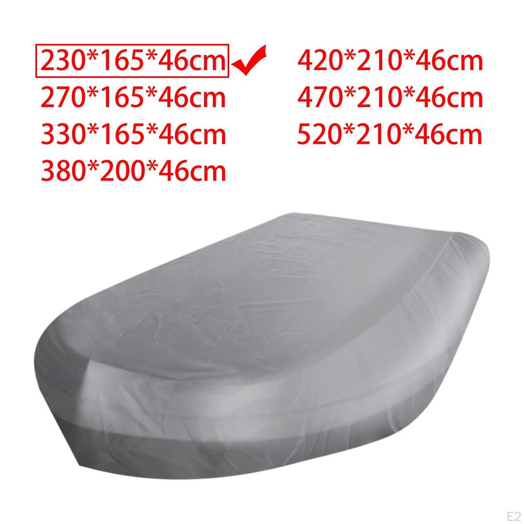 Boat Cover Heavy Duty Oxford Cloth Rain Resistant Sun Protection Grey Universal for Inflatable