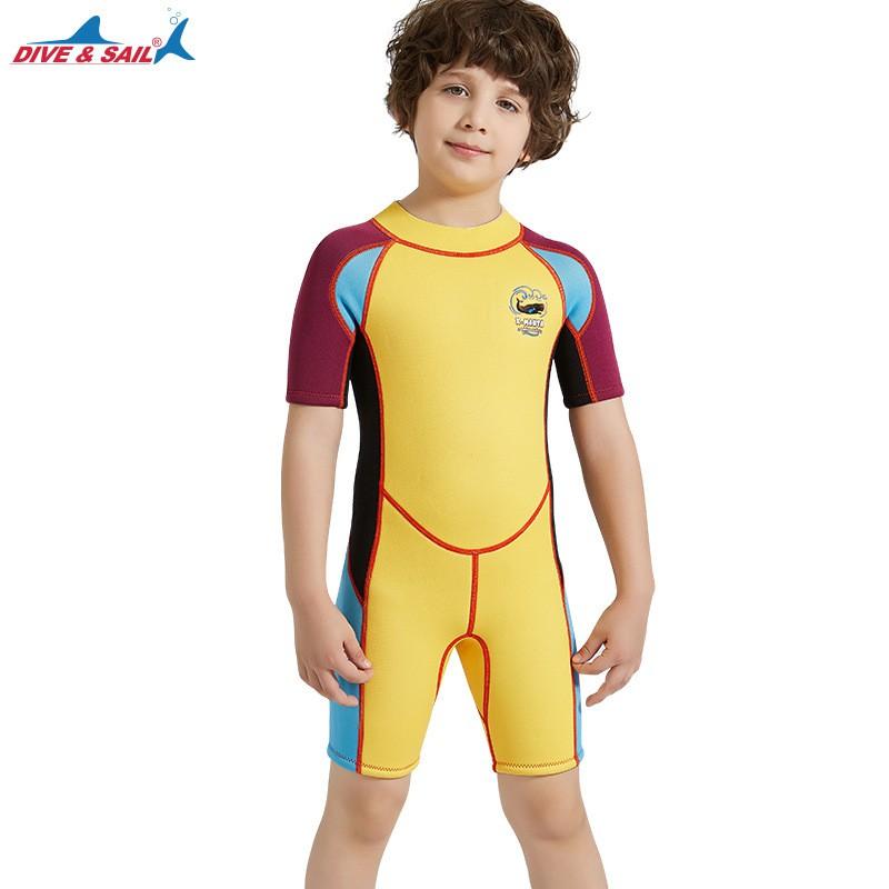 2.5mm Kids Full Wetsuit Snorkeling Swimming Dive Suit Boys Thermal UV Protection
