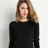Round Neck Bottoming Shirt Sweater Women Short Long Sleeve Pullover Solid Color Knitted Sweater