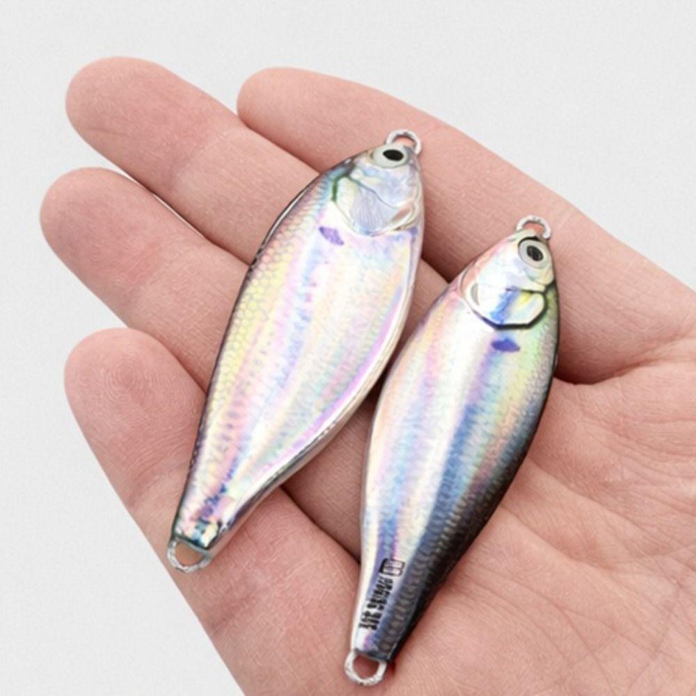 10g 20g Slow Falling Jig Realistic Action Jigging Bait Lure 3D Konosirus Metal Jig  Saltwater