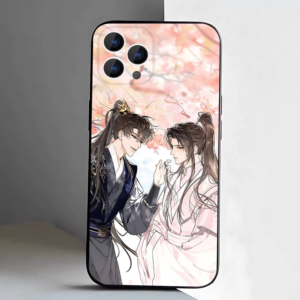 Чехол для телефона 'Хаски и его Белый Кот Шицзунь' для iPhone 17,16,15,14,13,12,11,Pro,XS,Max,XR,Plus,E,SE4,Mini Черный Мягкий Чехол