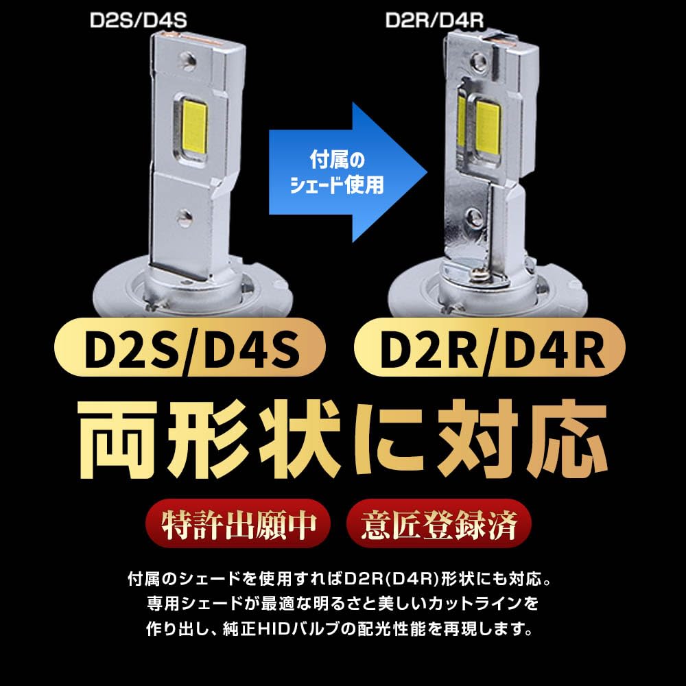 Светодиодная фара Spherelight SLGD4SR060 для оригинального HID D4S/D4R 6000K (белый) 10 000 лм R Эксклюзив