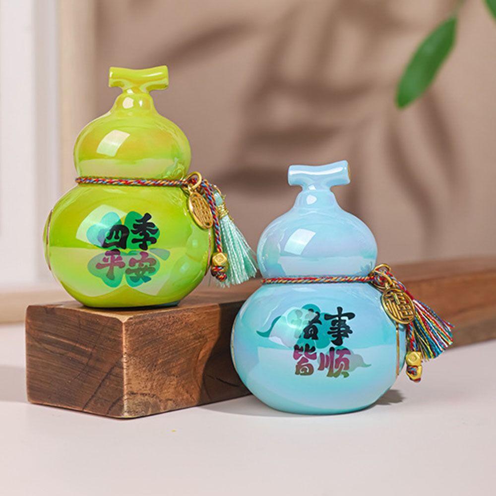Portable Mini Gourd Statue Chinese Style Gourd Car Ornaments Gift Home Decoration Desk Decorations