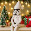 Yousheng Stormtrooper On A Stoop Christmas Elf Doll Collectible Inspired Elf Figurine Stocking Stuffers for Christmas Home Party Decor