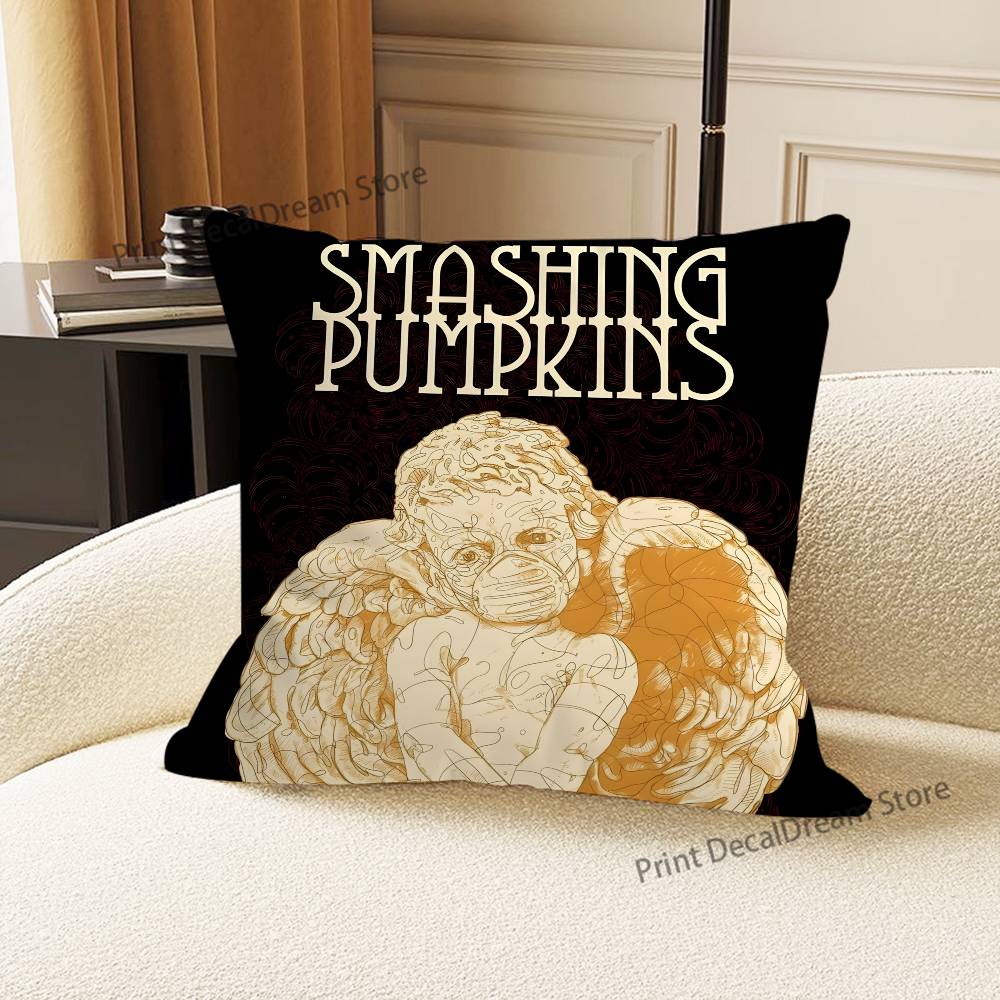 S-Smashing Pumpkins Band Pillow Case For Sofa Decor Car Office Room Printing Cushion Cover Decorations and Protector