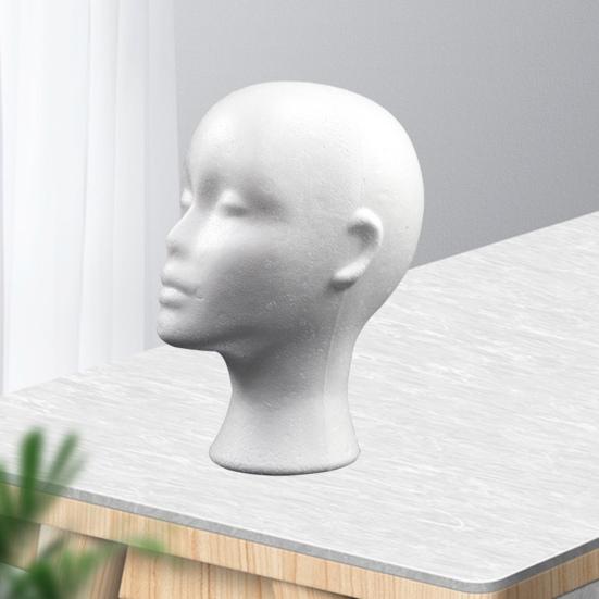 Foam Wig Head Tall Female Mannequin Hairpieces Display Holder Hats Sunglasses