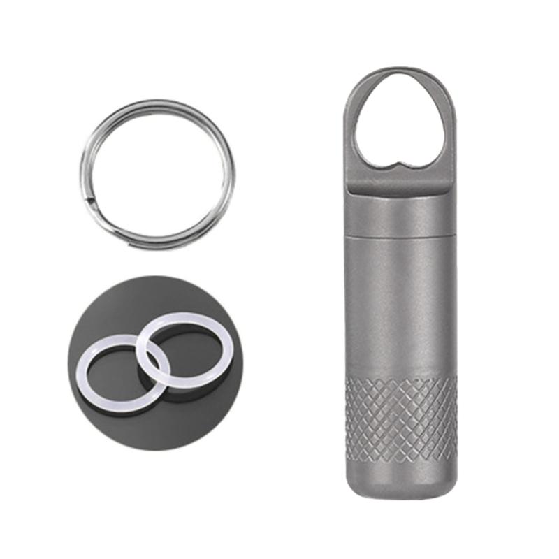 Waterproofs Medicine Box Case Keychains Holder Pills Box Case Titaniums Pills Container Bottles Pills Container