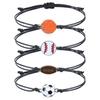 Sports Bracelet Football Braided Unisex Adjustable Wax Line Bracelet Fan Gift