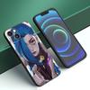 Arcane Jinx Anime Phone Case For Apple iPhone 12 13 Mini 11 14 15 Pro Max 7 8 Plus X XR XS SE 2020 2022 Black Silicone Case