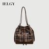 Korean Version Trendy Fashion Backpack Niche High-End Bucket Bag