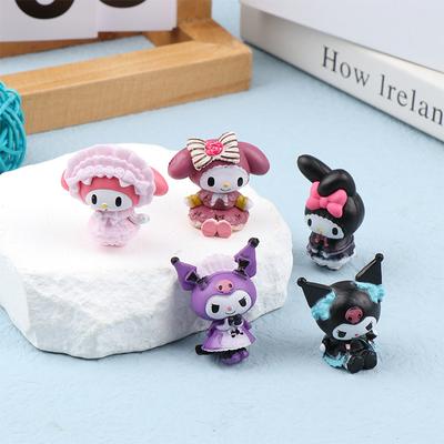 Фигурка Куроми Хелло Китти Sanrio Мультяшные Фигурки Мой Мелоди ПВХ Куклы Модель Украшения для Торта