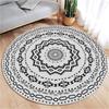 Ethnic Style Circular Carpet Bedroom Minimalist Computer Chair Circular Pad Dressing Table Bedside Dirt Resistant