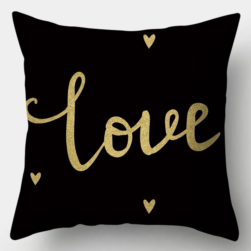 Наволочка 45x45см с принтом черного листа и бабочки, наволочка в богемном стиле, скандинавский домашний декор, моющаяся наволочка для подушки.