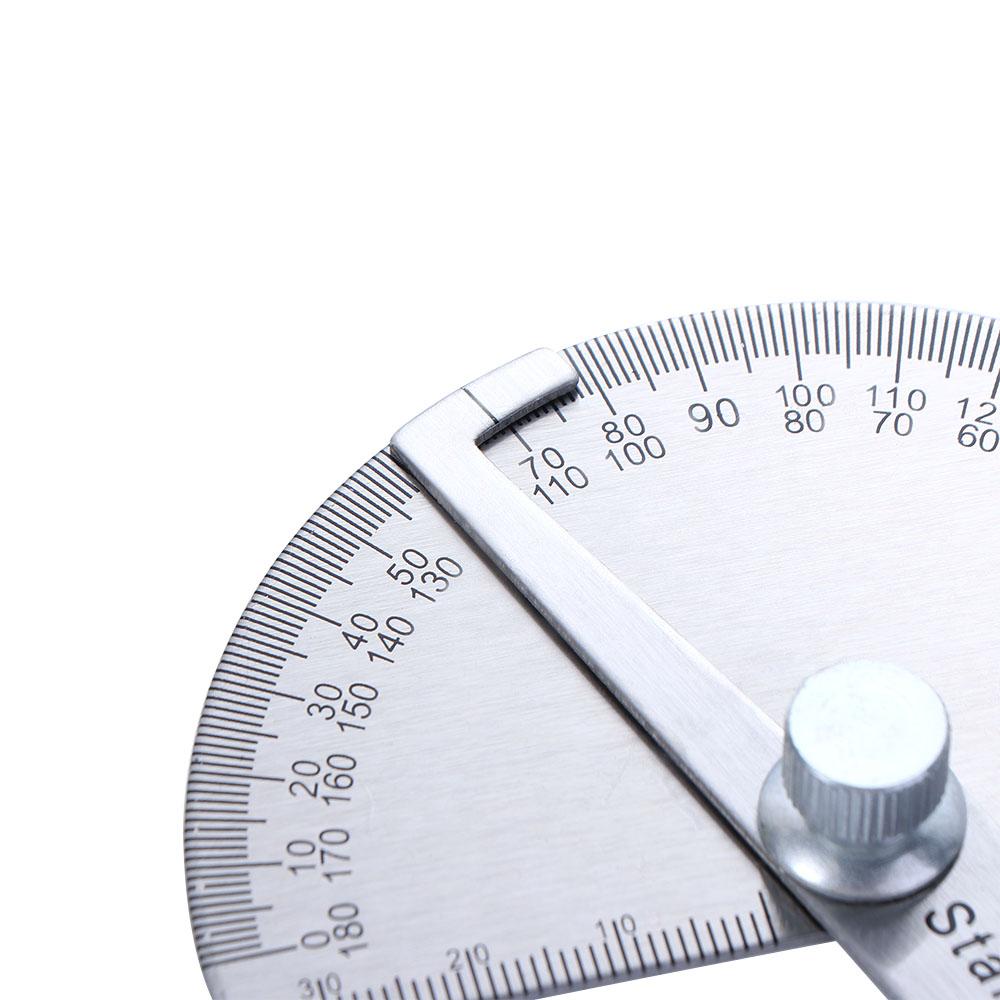 Steel Round Head Caliper Adjustable Protractor Protractor Angle Ruler 180 Degree Protractor