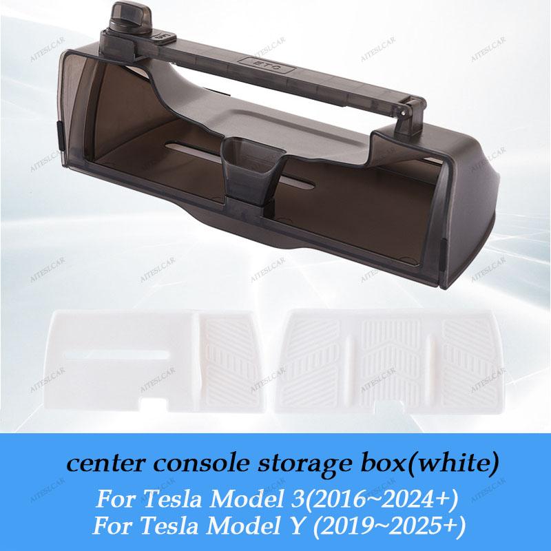 For Tesla Model 3 Y Highland Juniper 2016-2025 Hidden Screen Storage Magnetic Opening And Closing Hidden Large Space Storage Box