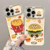 Graffiti Burger для чехла Apple Phone 16promax Новый стиль 15promax Мультяшный 14plus Гальваническое покрытие 13
