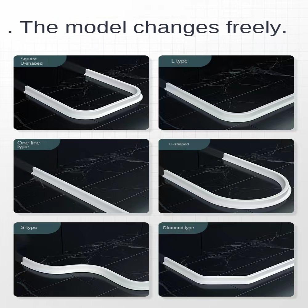 1M Curve Frame Floor Barrier Water Proof Shower Accessory Bathroom Gear  Door Threshold Gap
