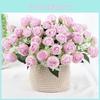 Rose Artificial Flower Bouquet With Silk Material For Home Wedding Decoration
