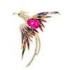 Reborn From The Ashes Phoenix Rhinestone Brooch Fashion Atmospheric Clothing Pin Elegant Clothing Accessories
