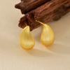 Elegant Water Drop Dangle Earrings Women 18K Gold Plated Sterling Hypoallergenic Minimalist Fashion Jewelry
