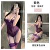Sexy lingerie sexy straps see-through onesie seduction purple suspender pajamas uniform