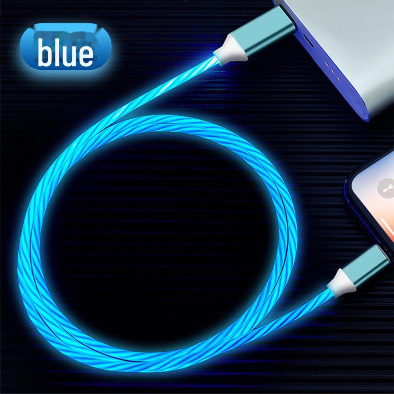 Светящийся кабель для зарядки Streamer для Apple, Android, Type-C, Huawei — красочный и светящийся для автомобиля.