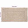 Area Rugs Natural and White 60 x 110 cm Jute