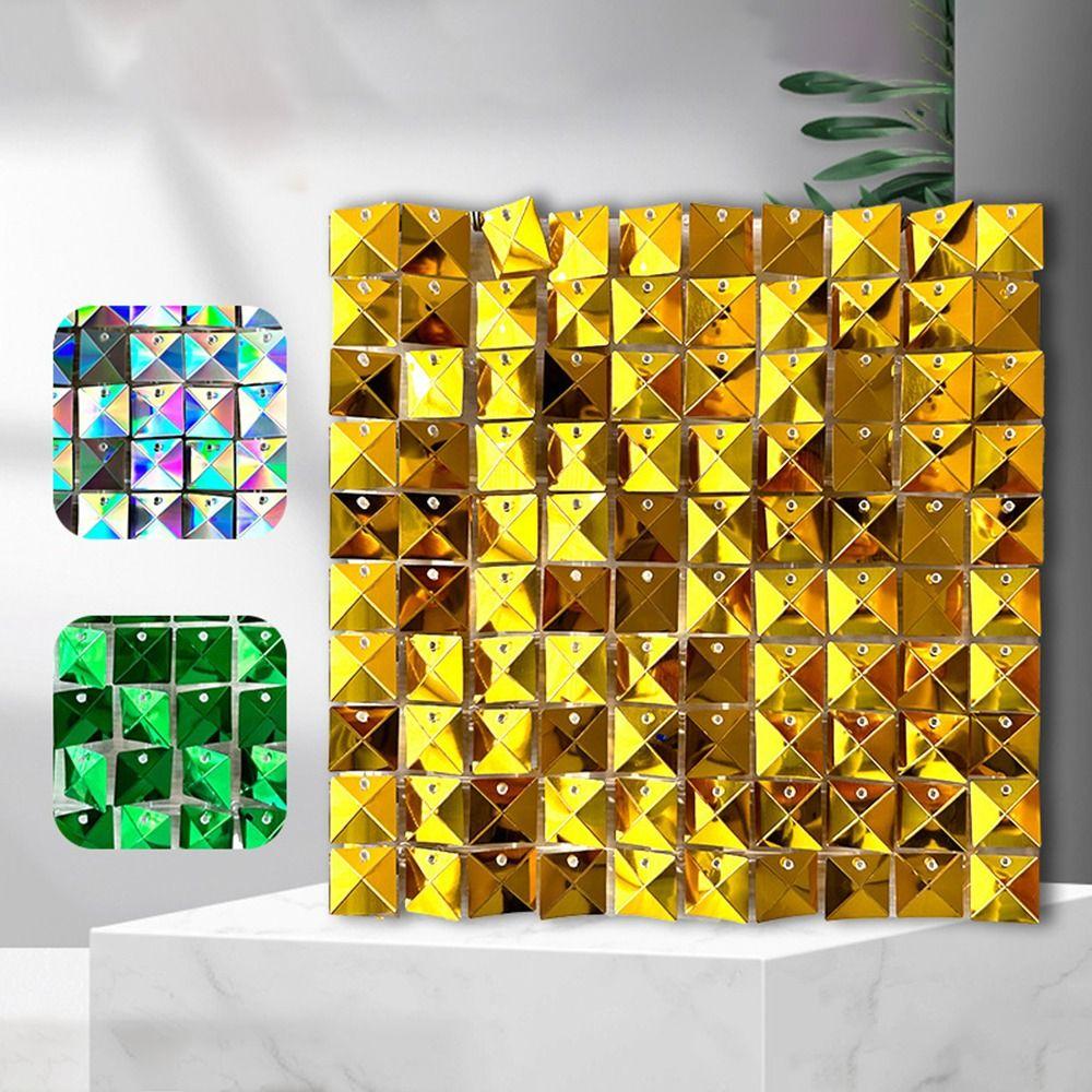 Блестящие квадратные панели с пайетками для декора стен, фотофон для детского душа, новые декоративные панели для фона