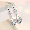 Elegant Korean-Style Zircon Teardrop Earrings for Women