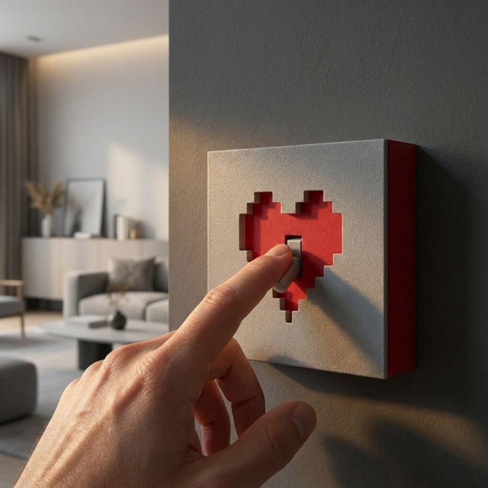 Retro Game Style Wall Switch Plate Decor Shell Removable Joystick Switch Stickers Living Room