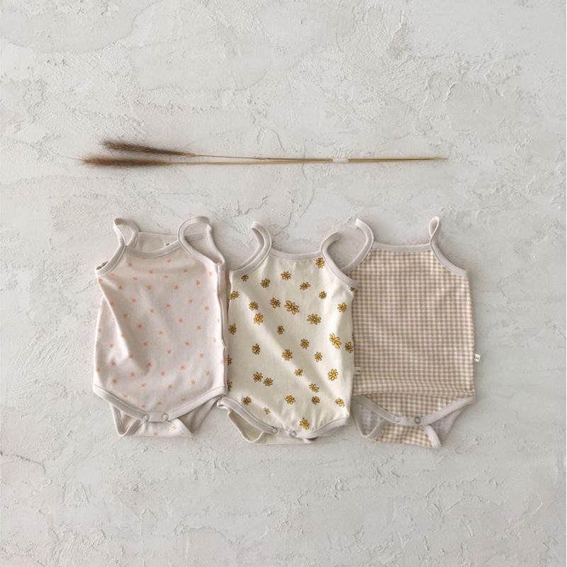 Korean Baby Soft Cotton Sling Jumpsuit - Summer Vest