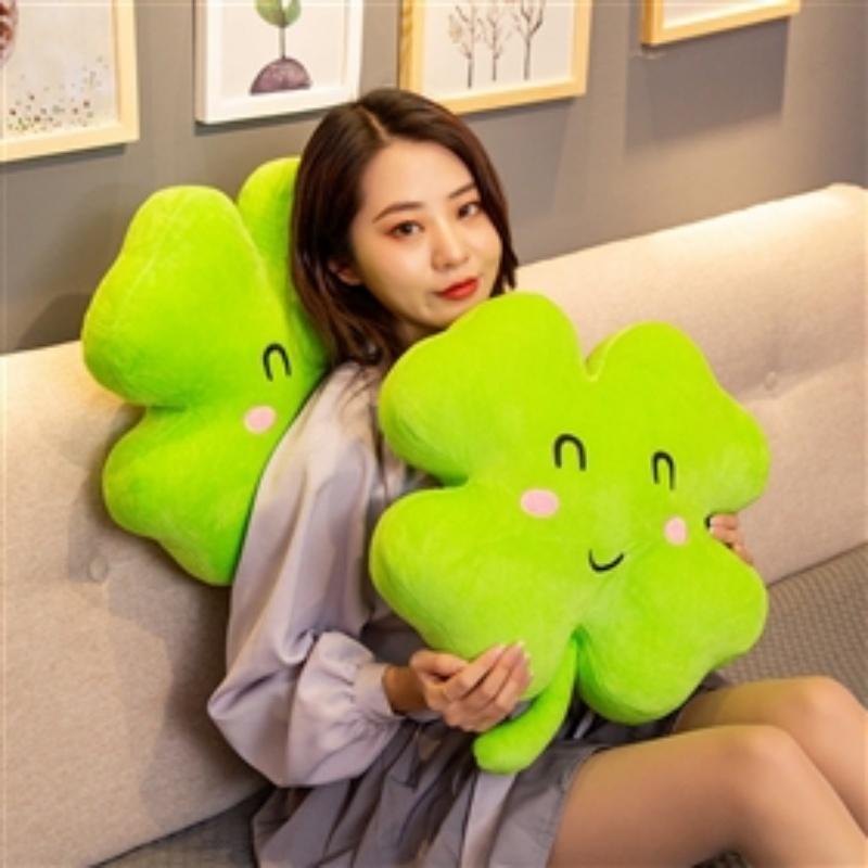40cm Cartoon Clover Plush Toys Pillow Lovely Soft Stuffed Dolls Girls Boys Sleeping Pillow Car Home Decor Toys Pillows