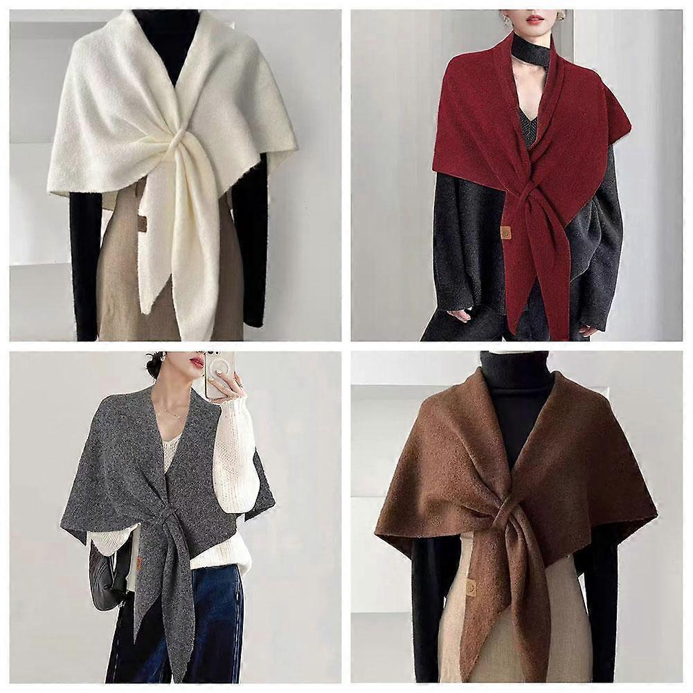 Triangle Scarf Shawl Multifunctional Retro Outdoor Solid-Color Leisure Shawl