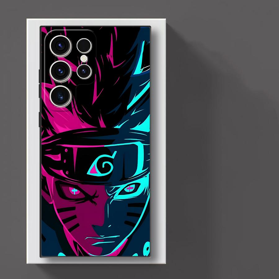 Black Soft Phone Cover Case for Samsung Galaxy S23 Ultra S21 FE S24 Plus S25 Edge S20 Handsome Cool Kakashi