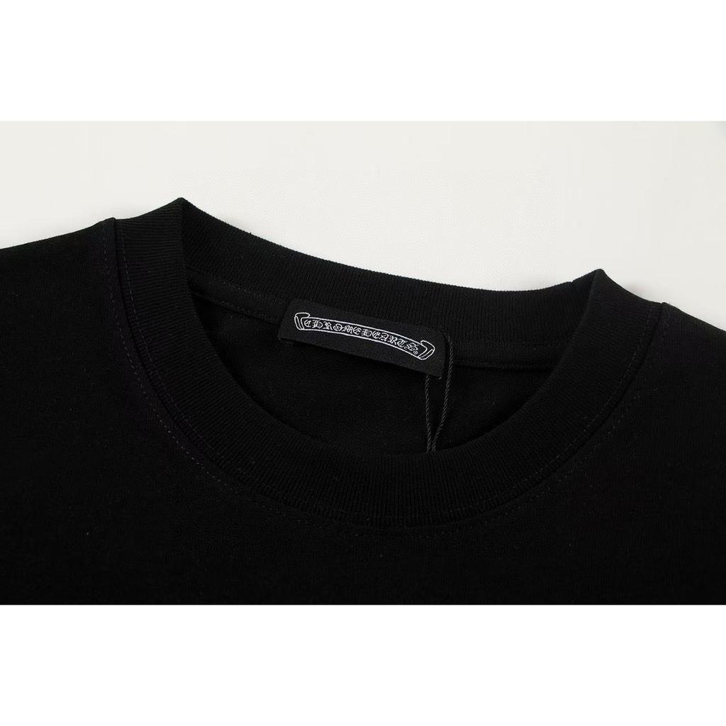 W352 CHROME HEARTS 2025 Summer New High Quality Cotton Round Neck Loose Large Size Men's and Women's T-shirt Couple T-shirt