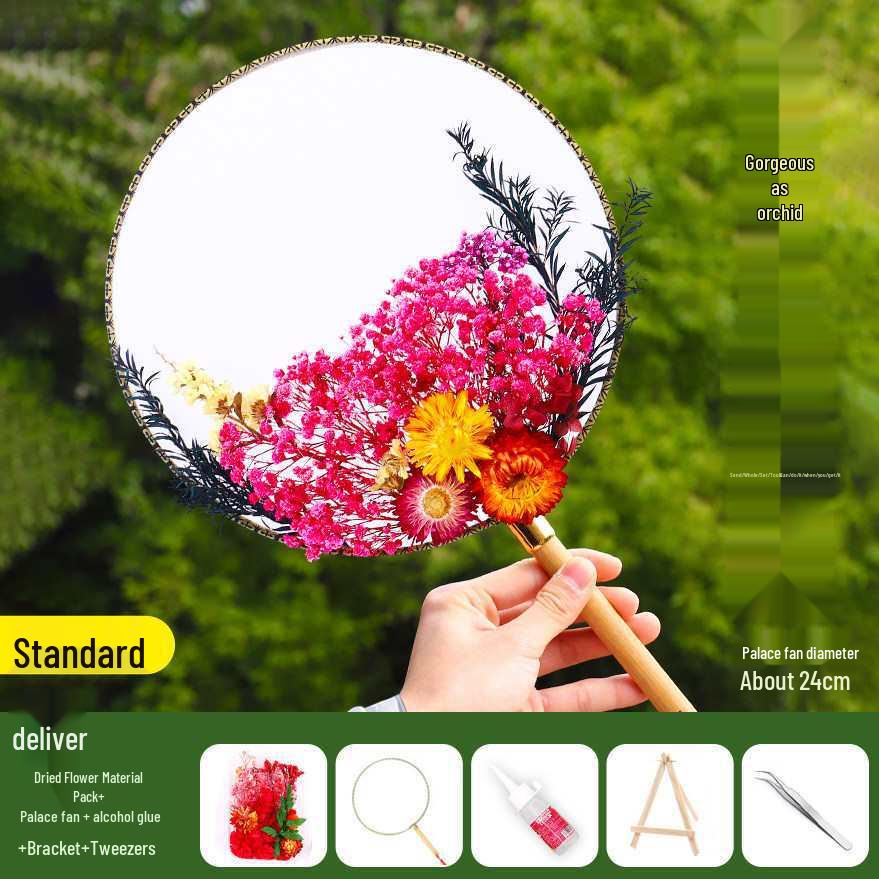 Dried Flower Fan DIY Kit for International Women's Day - Team Building & Handmade Gift