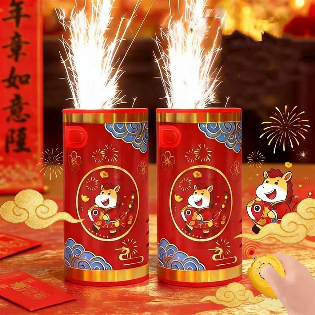 New Year Sparkler Toy  - Rechargeable LED Firework Toy  With Remote Control, Safe Festival Decor For Kids & Home