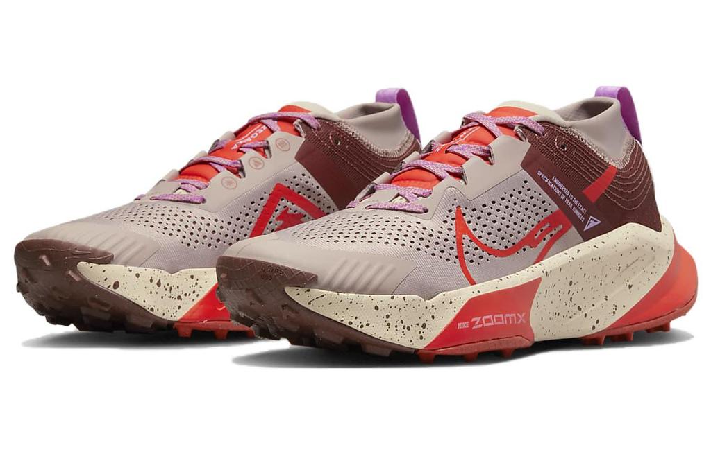 Nike ZoomX Zegama Trail Diffused Taupe Dark Pony Sanddrift Picante Red DH0623-200