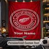TapestryDetroit Red Wings Custom Name Text Personalized Wall Hanging Tapestry Home Wall Decor