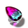 Bi-Color Tourmaline Gemstone 925 Sterling Silver Gift Jewelry Ring Size 9