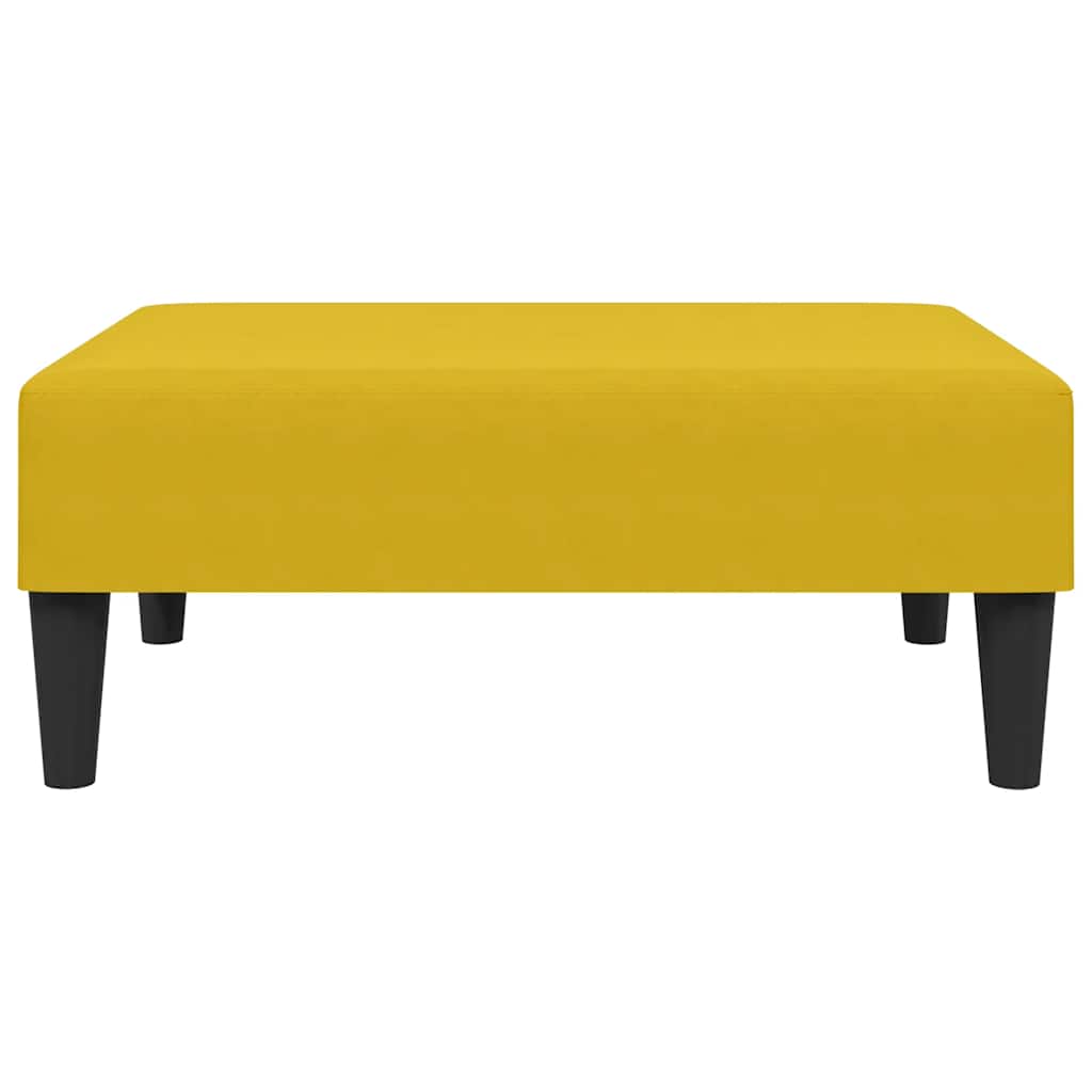 Footstool Yellow 77x55x31 cm Velvet