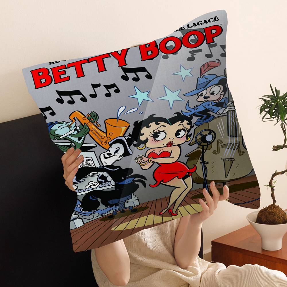 B-Betty-Cute B-Boop Anime Pillow Gift Home Office Decoration Pillow Bedroom Sofa Car Cushion Coverpillow Case