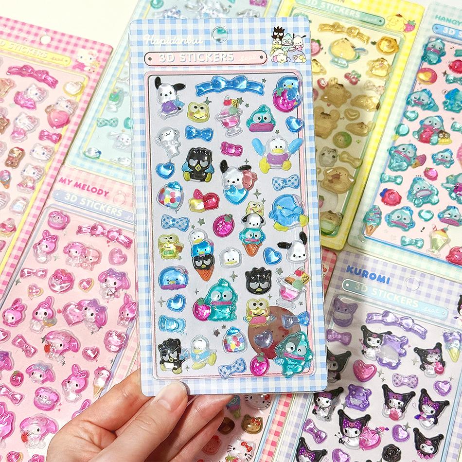 1/8 шт. 3D наклейки Sanrio Куроми Почаччо Хелло Китти Моя Мелоди Синнаморолл Хангёндон Декор Чехла Сумки Подарки на День Рождения
