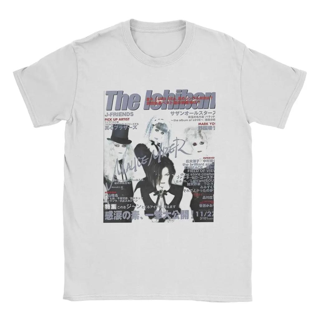 ZX TEE Футболки певца группы Malice Mizer Винтажные футболки Круглый вырез Футболки рок-музыканта Короткий рукав Мерч